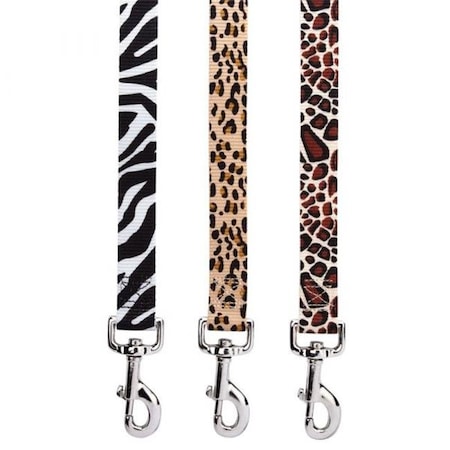 Casual Canine ZA15171 44 10 4 Ft. X 0.62 In. Animal Print Lead Cheetah